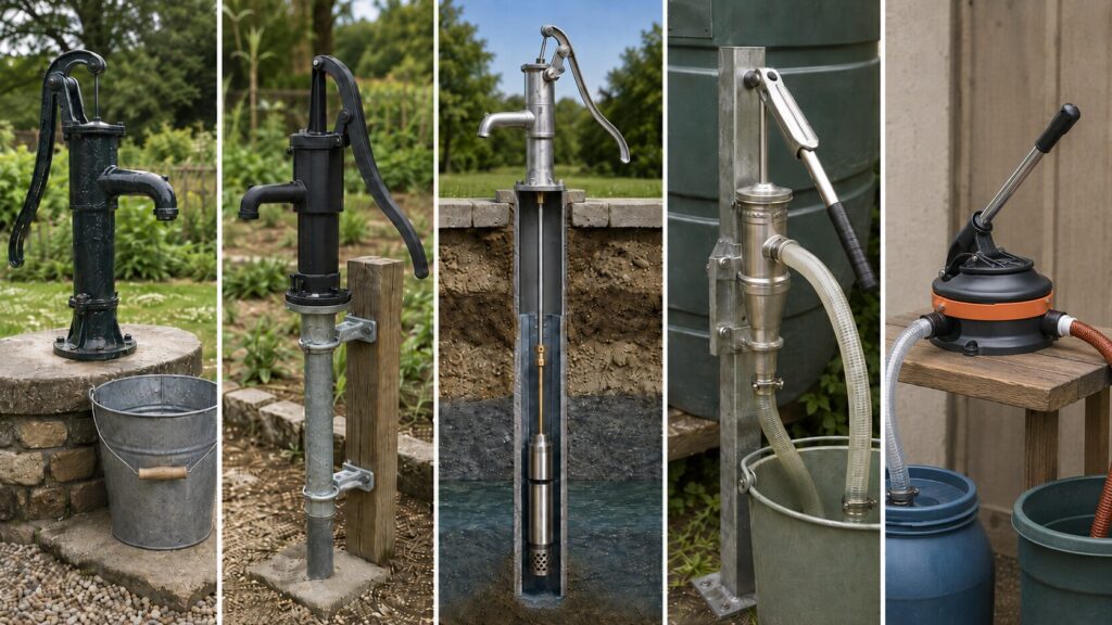 Schwengelpumpe Vergleich: 7 Modelle für Brunnen, Garten und stromlose Wasserentnahme 16 Vergleich verschiedener Bauarten von Handpumpen und Schwengelpumpen