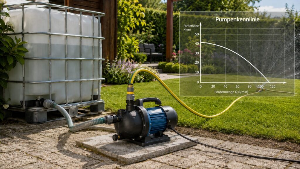 Gartenpumpe für Rasensprenger: Druck und Fördermenge richtig wählen